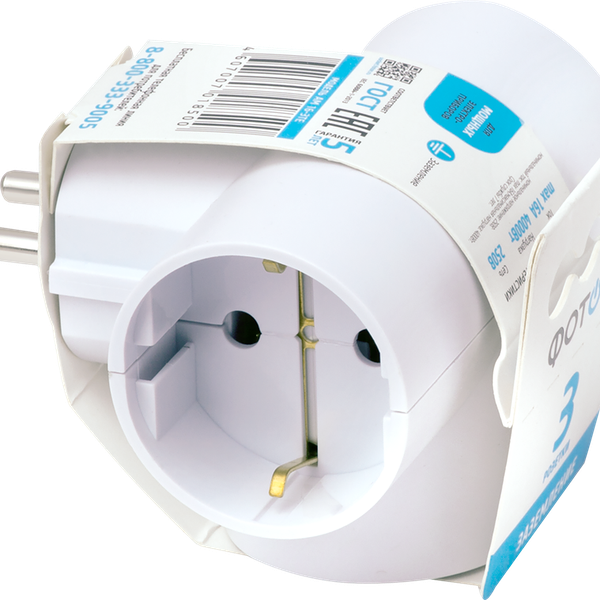 Разветвитель электрический ФОТОН М 16-3ТЕ, 16А, 3 гнезда, с заземлением