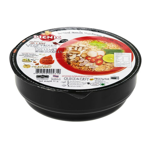 Лапша б\п Picnic со вкусом Том Ям с овощами, чашка, 70 г