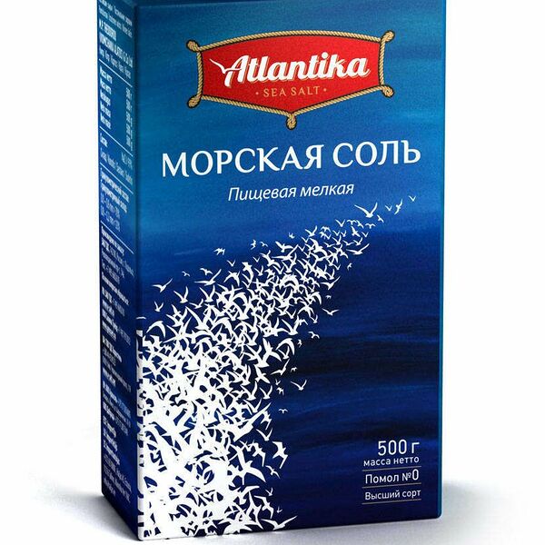 Соль морская Атлантика мелкая 500 г