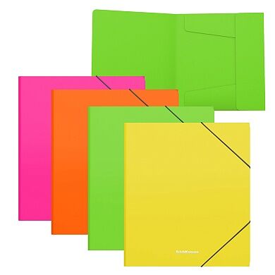 Папка для тетрадей на резинках А5+ ErichKrause Matt Neon, ассорти 50389