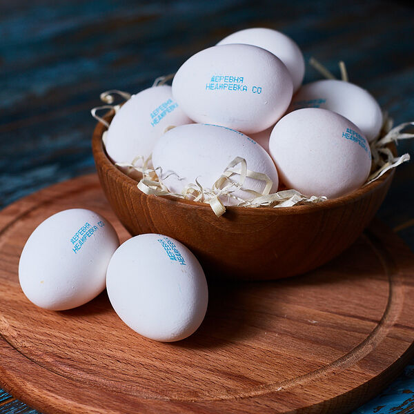 Яйцо куриное белое деревня Недюревка С0, 10 шт