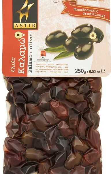 Оливки Astir Каламата с косточкой 250г