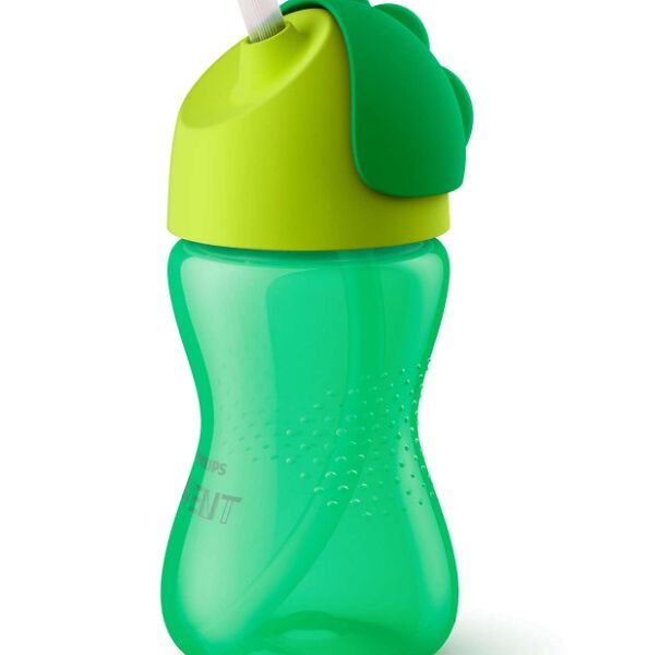 Чашка с трубочкой 300 мл., от 12 мес., зеленый,  SCF798/01