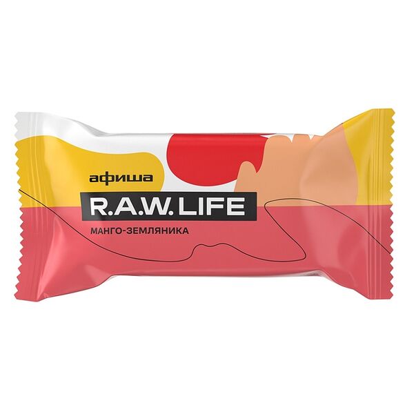 Батончик фруктово-ореховый «Манго-земляника», R.A.W.Life