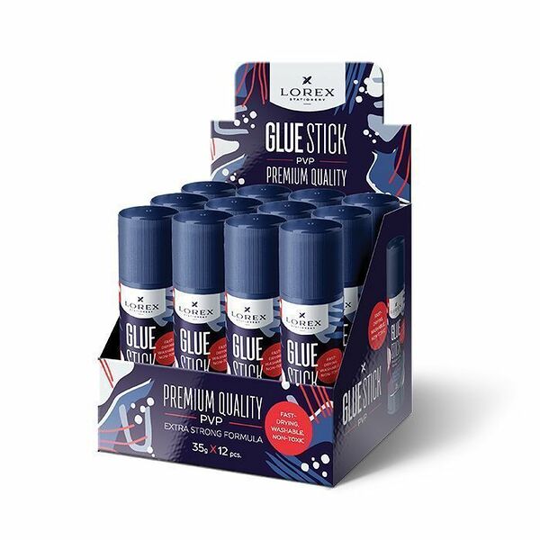 Клей-карандаш LOREX 35 г. PVP EXTRA ШТУЧНЫЙ LOREX