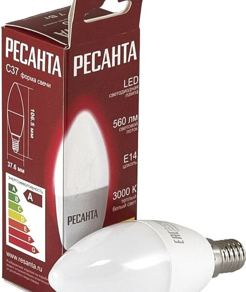 Лампа светодиодная Ресанта E14 7Вт