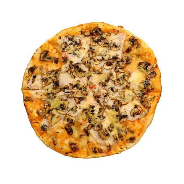 Пицца с ветчиной и грибами 500г