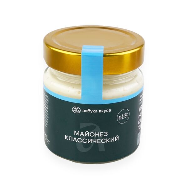 Майонез классический Азбука вкуса 68% 180 г, Россия