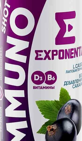 Продукт кисломолочный Exponenta Иммуно шот вкус черная смородина 2.5%, 1шт