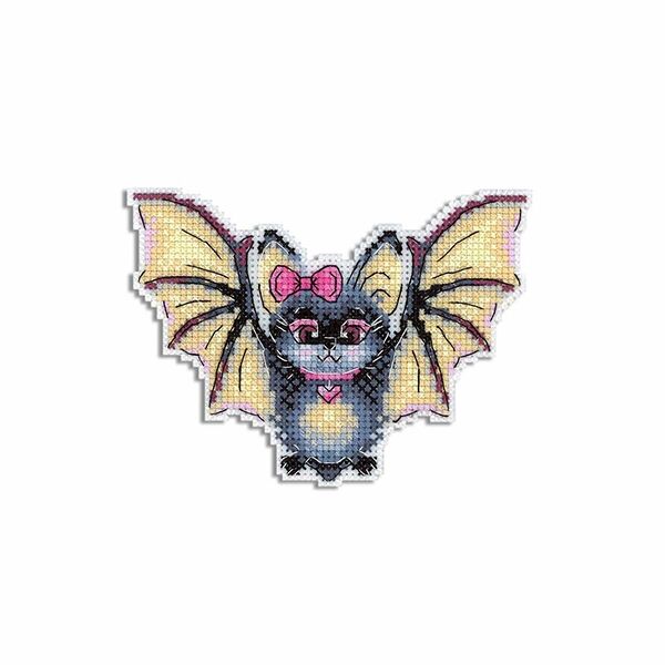 Р-878 Набор для вышивания на пластиковой канве МП Студия 'Летучая леди' 9*12 см