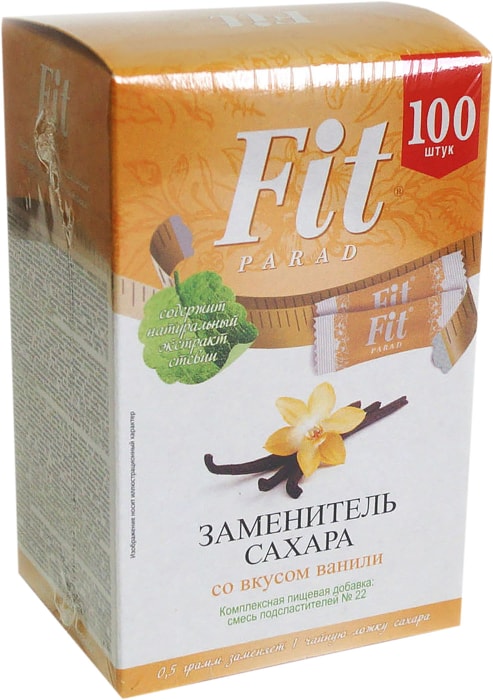 

Заменитель сахара Fit Parad ванильный 100 пакетиков 50 г