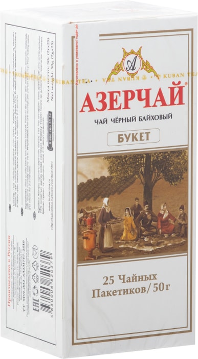 

Чай Азерчай Букет чёрный байховый в пакетиках 25 шт х 2 г