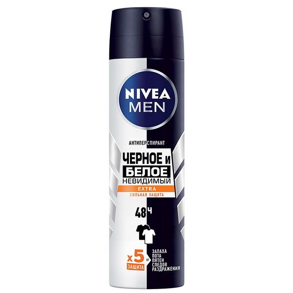 Антиперспирант Nivea Men Черное и белое Невидимый