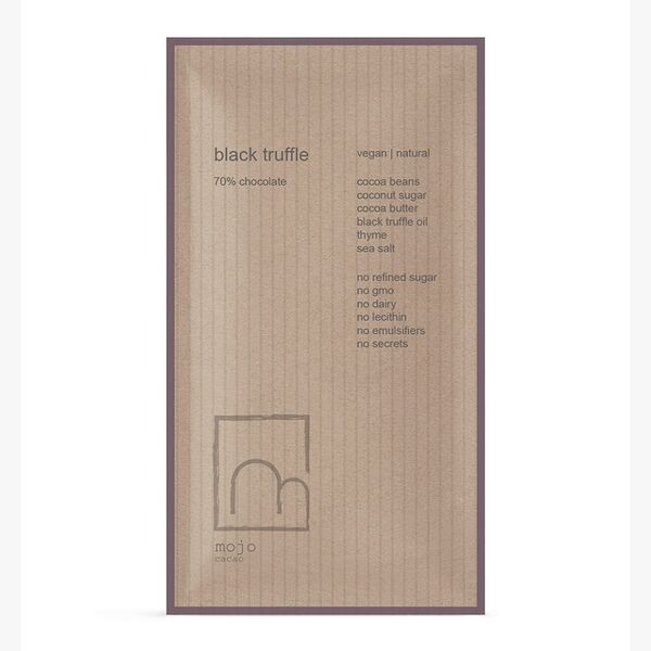 Шоколад горький Mojo Cacao Black Truffle 70% с черным трюфелем