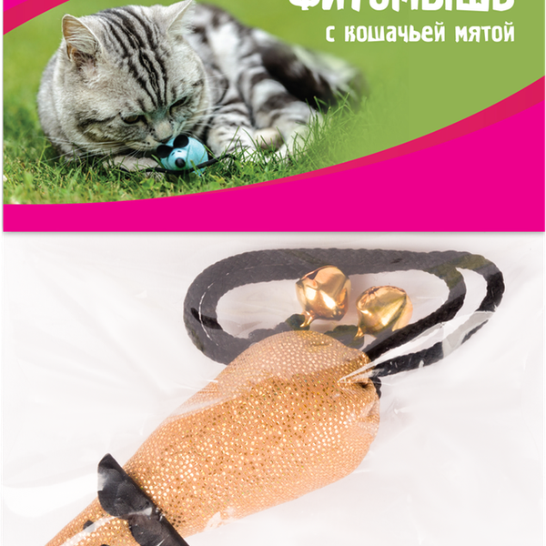 Игрушка для кошек Veda фито-мышь с кошачьей мятой, ассортимент