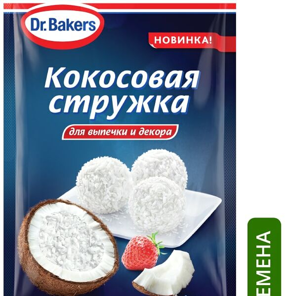 Стружка кокосовая Dr.Bakers для выпечки и декора 50г