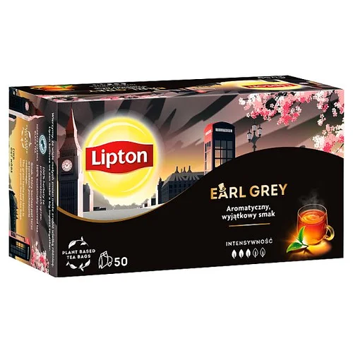 Чай черный Lipton Earl Grey аромат 50пак 110г