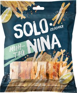 Минтай сушено-вяленый Solo nina соломка с перцем в Магнит со скидкой –11%