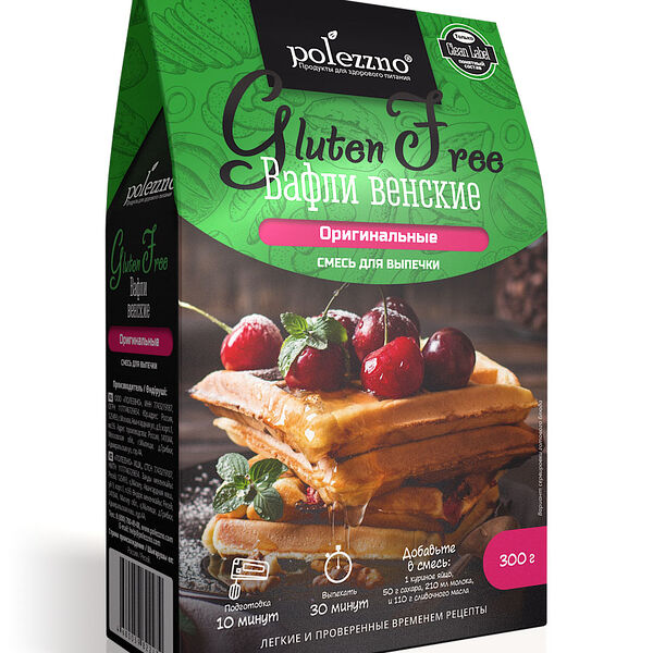 Смесь для выпечки Polezzno Вафли венские (без глютена)