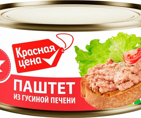 Паштет Красная Цена Деликатесный из гусиной печени 315г