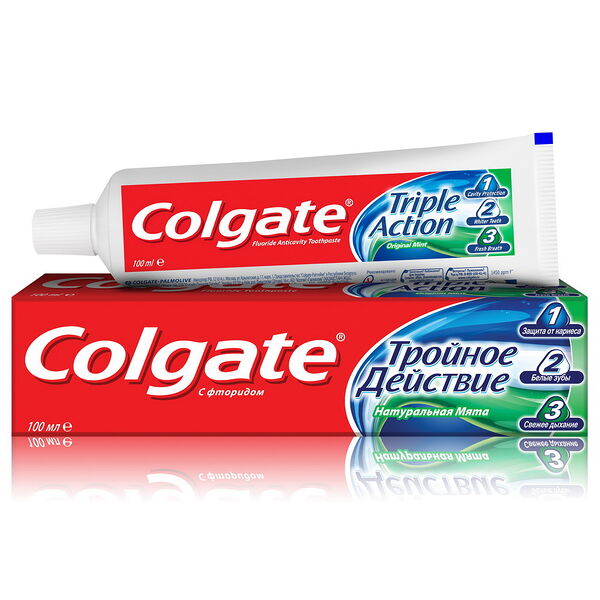 Паста зубная Colgate Triple Action, вес 100 мл