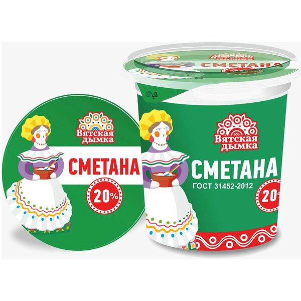 Сметана Вятская Дымка 20%