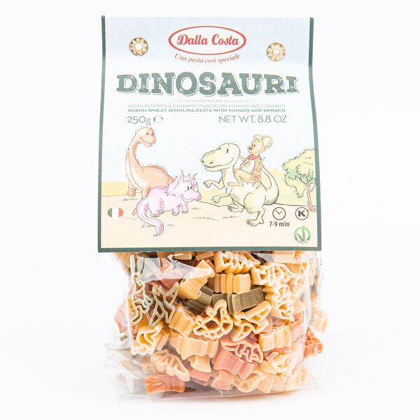 Макаронные изделия без яиц со шпинатом и томатами Динозавры, Dalla Costa