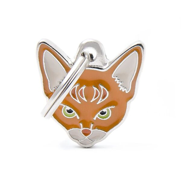 Адресник для абиссинской кошки средний Colors, цветной