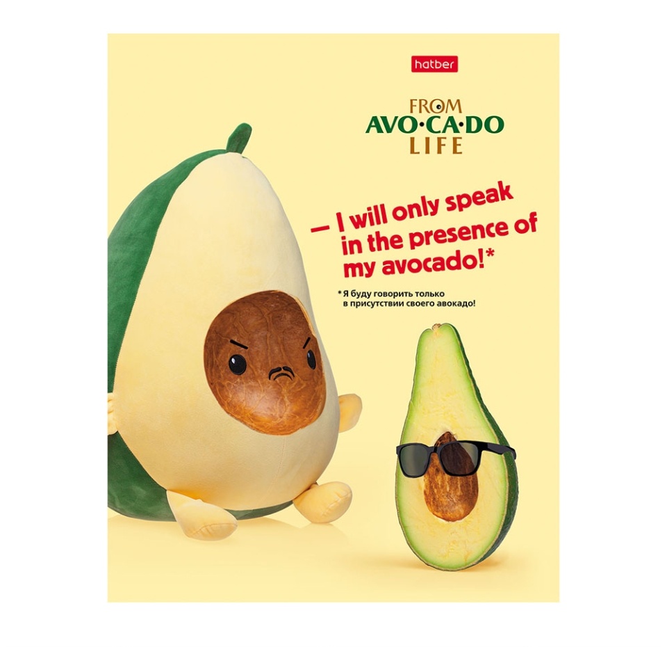 

Тетрадь Hatber клетка на скобе серия Avocado life А5 48 листов, 1 шт., дизайн в ассортименте