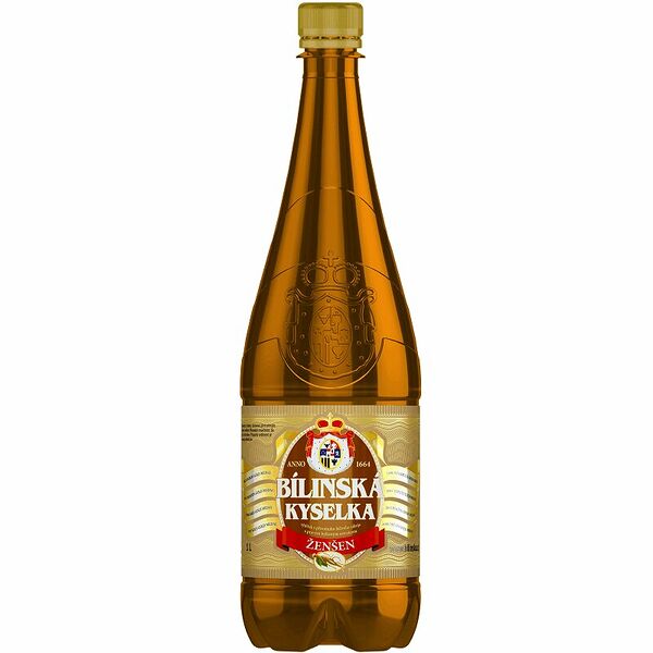 Напиток газированный Bilinska Kyselka с экстрактом женьшеня на основе минеральной воды, 1000 мл