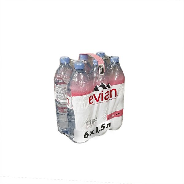Минеральная вода Эвиан (Evian) негазированная 1,5л х 6шт, пэт