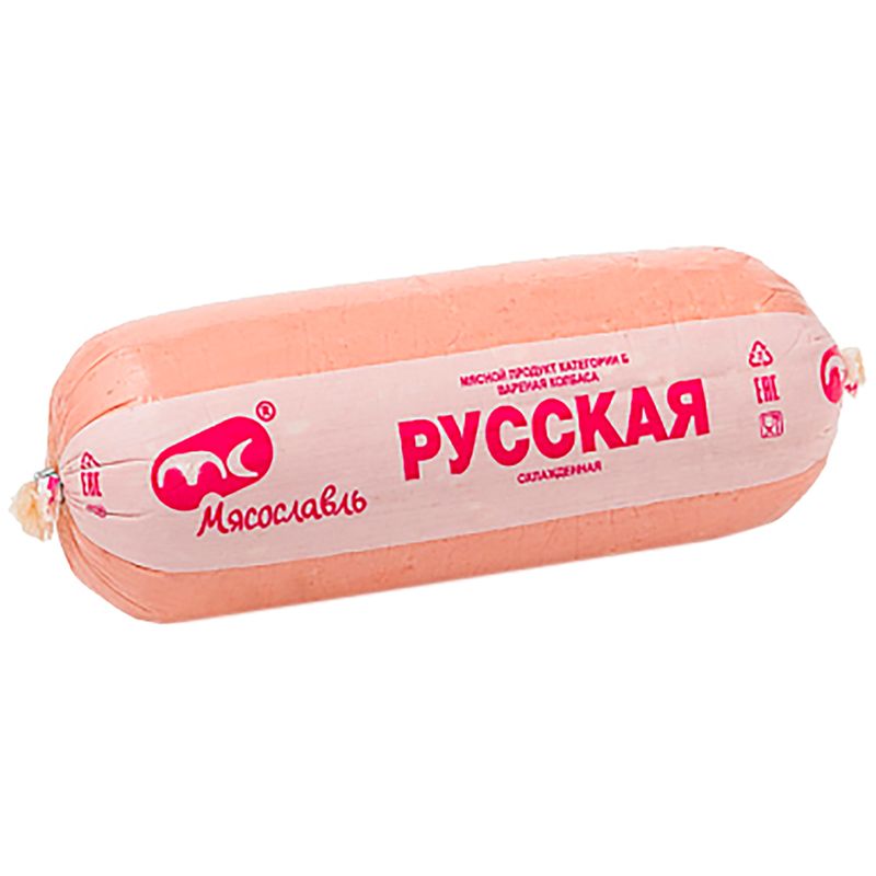 

Колбаса варёная Мясославль Русская вес