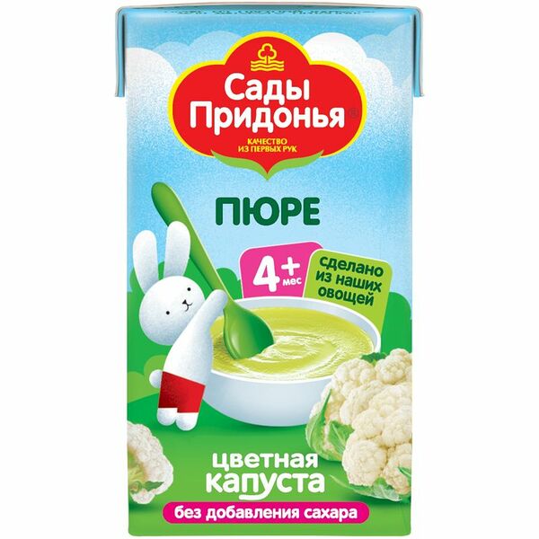 Пюре для детского питания из цветной капусты Сады Придонья с 4 месяцев
