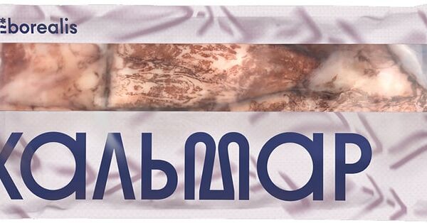Кальмар Borealis Командорский тушка неочищенная змороженная 650г