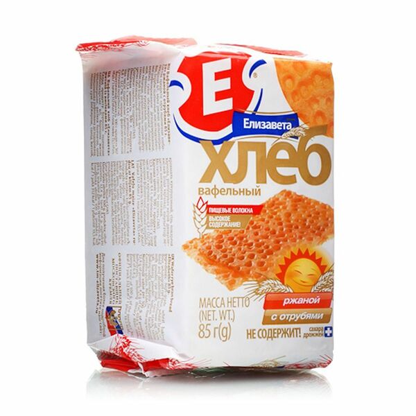 Хлеб вафельный Елизавета ржаной с отрубями
