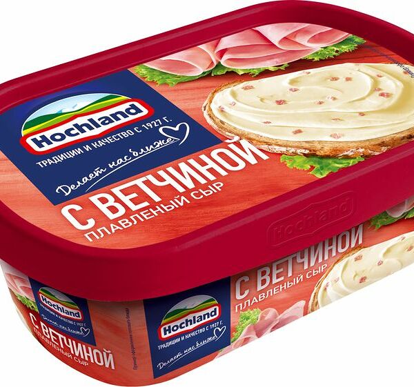 Сыр плавленый Hochland с ветчиной 55%