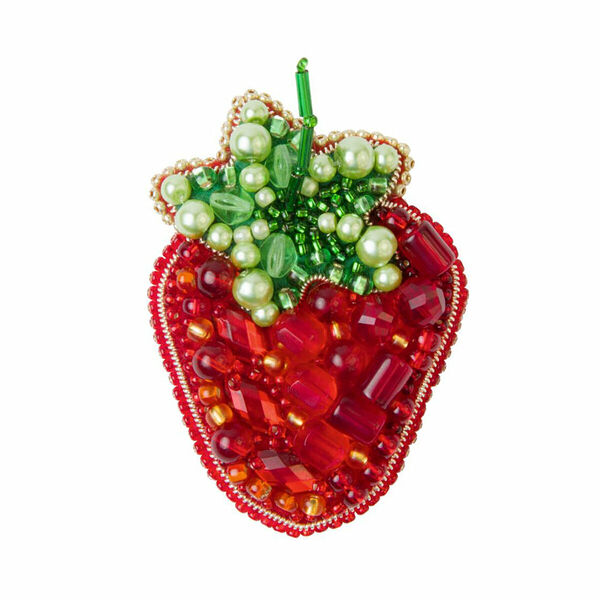 БП295 Набор для изготовления броши 'Клубника' 5,0*7,0см