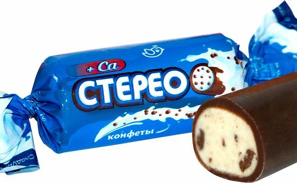 Конфеты Сладуница Стерео неглазированные из мягкой карамели с молочной начинкой вес