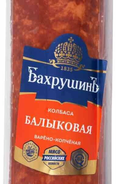 Колбаса варено-копченая БахрушинЪ Балыковая упаковка ~1-1,2 кг