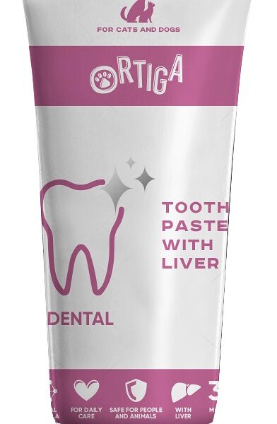 Ortiga зубная паста ферментированная со вкусом печени 75 мл.