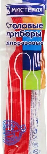 Вилка красная мистерия 12 шт