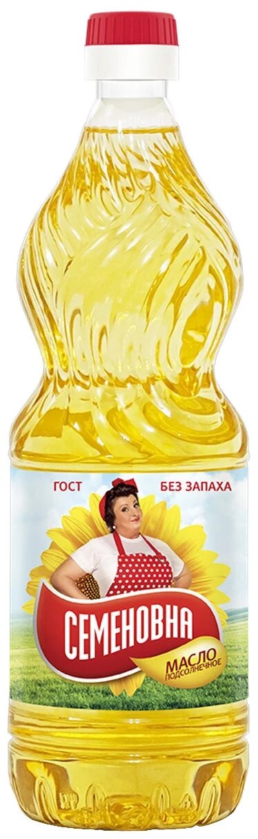 

Масло подсолнечное Семеновна рафинированное дезодорированное, 0.9 л