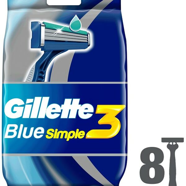Бритва Gillette Blue Simple 3 одноразовые 8шт