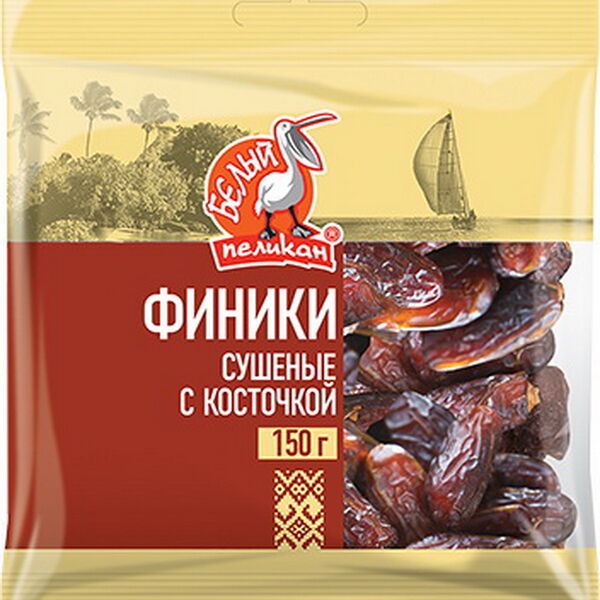 Финик сушеный Белый Пеликан с/к 150г