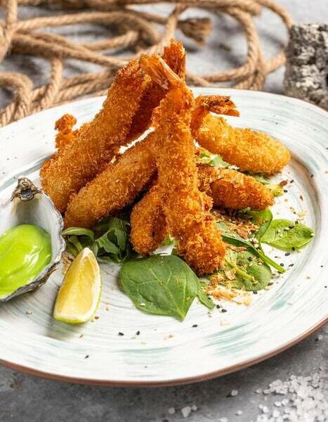 Тигровые креветки в панировке