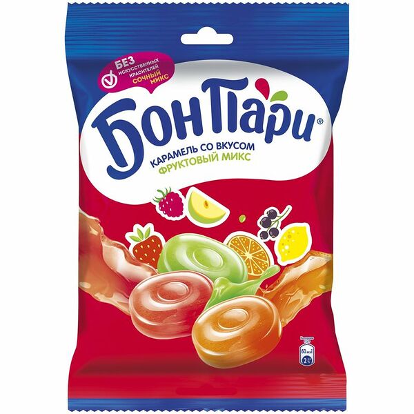 Леденцы Бон Пари Фруктовый Микс, 500г
