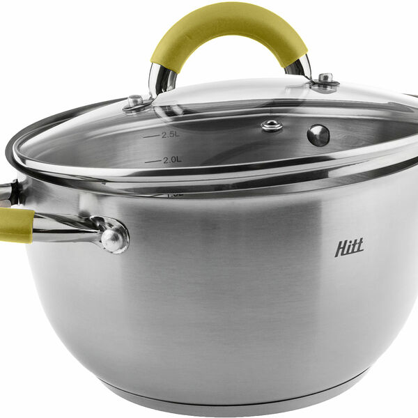 Кастрюля Hitt Organic индукционная со стеклянной крышкой 2,5 л