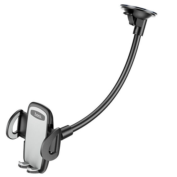 Автодержатель Hoco DCA31 Plus на присоске, на лобовое стекло. Чёрный