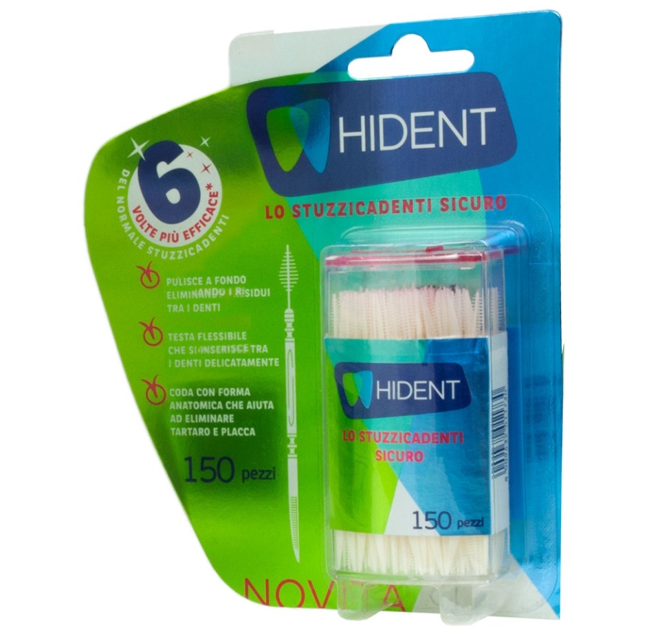 

Зубочистки "Hident" из пластмассы, 150 шт. Италия