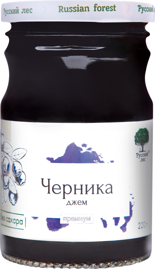 

Джем Русский лес Премиум Черника 220 г